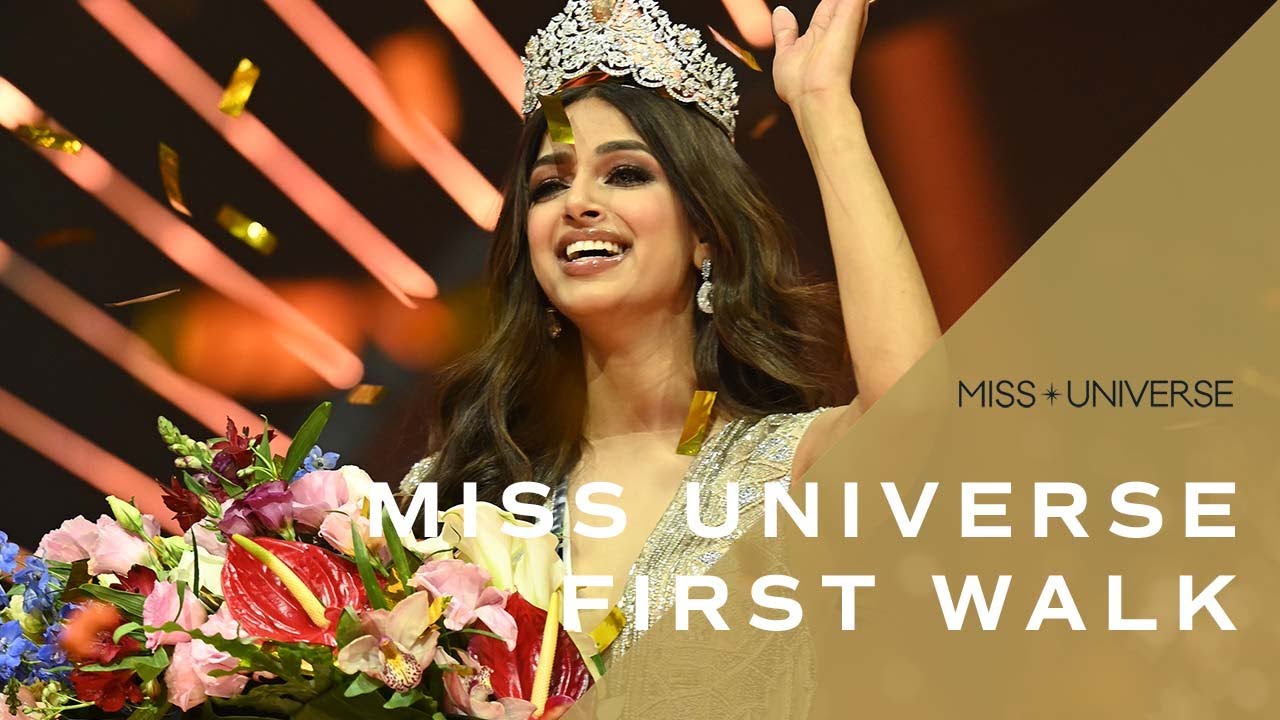 India's Harnaaz Sandhu's First Walk As 70th Miss Universe! : Miss Universe